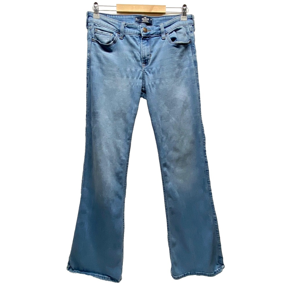 Hollister Jeans Women's 8R 29R Light Blue Soft Stretch Low Rise Boot‎ Cut *READ*